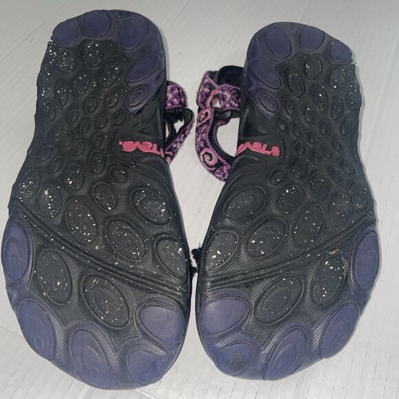 Teva Sandals Womens Size 6  Black Purple Strappy Walking Hook Loop Hiking Casual - Picture 12 of 15